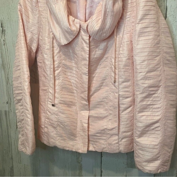 Chicos Twisty Textured Tami Lightweight Jacket- Toscanini Light Pink - Size 1 - Picture 4 of 6